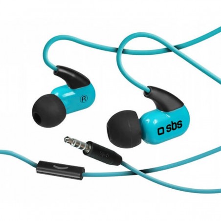 Auriculares deportivos SBS Runway Ghost con manos libres Azul