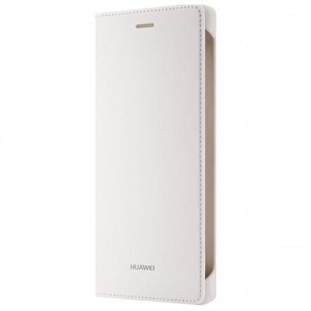 Funda piel tipo libro original para Huawei P8 Lite Blanco