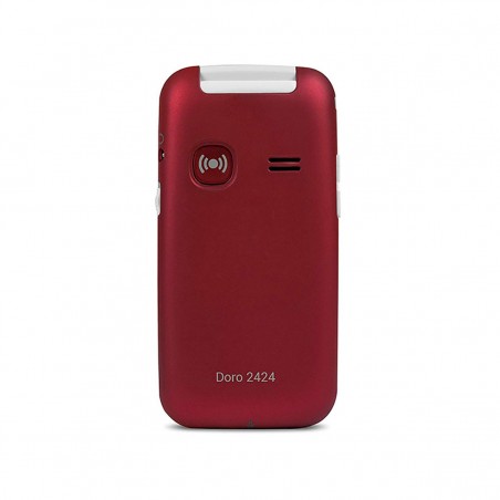 Doro 2424 Teléfono Móvil Tapa Rojo/Blanco