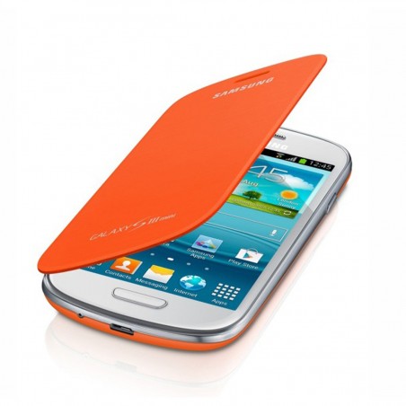 Funda Samsung flip EFC-1M7FO naranja para Galaxy S3 Mini