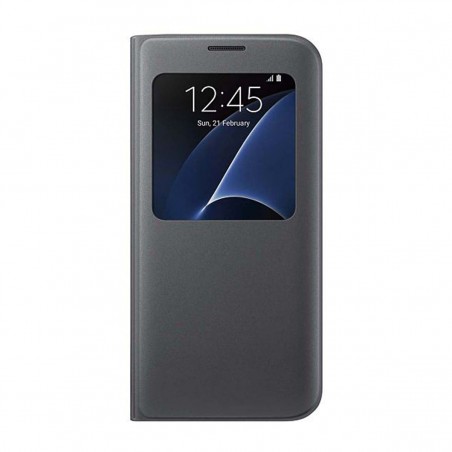 Funda Samsung tipo libro S View EF-CG935PBE  negra para Galaxy S7 Edge