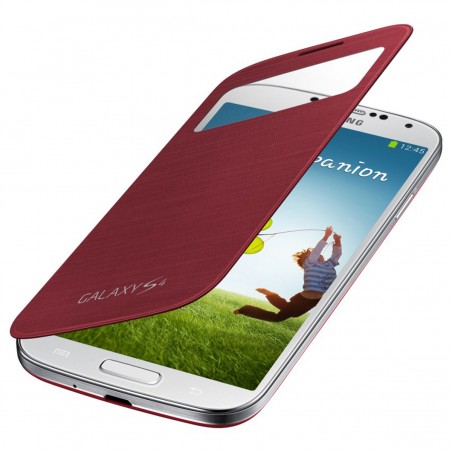 Funda S View Samsung EF-CI950BW rojo para Galaxy S4