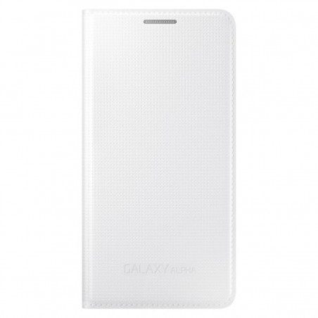 Funda Samsung tipo libro EF-FG850BWEGWW blanca para Galaxy Alpha