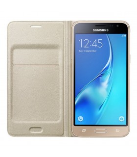 Funda Flip Wallet Samsung para Galaxy J3 (2016) oro EF-WJ320PFEGWW