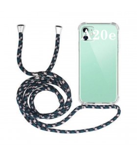 Funda Móvil Colgante para Samsung Galaxy A20e Cuerda Verde y Negro