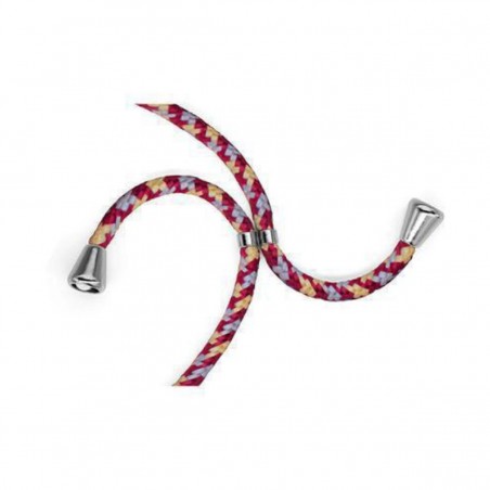 Funda Móvil Colgante para Samsung Galaxy A40 Cuerda Rojo Burdeos y Azul