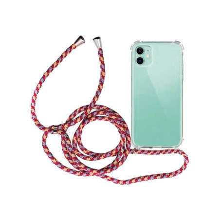 Funda colgante con cuerda para Xiaomi Redmi Note 8 Burdeos