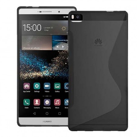 Funda silicona gel para Huawei P8 negro