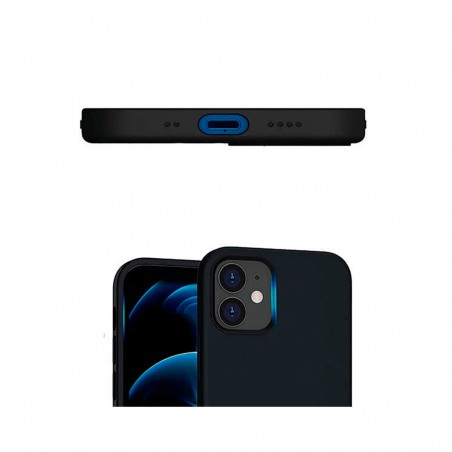 Funda silicona gel iPhone 12 Mini negro