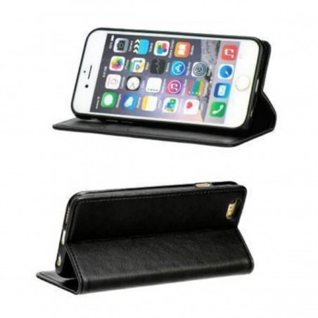 Funda de piel tipo libro Premium Negra para Samsung Galaxy J4 Plus 2018