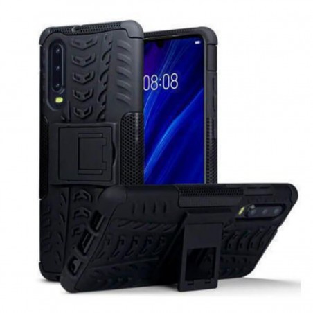 Funda rugerizada para Huawei P30 en color negro