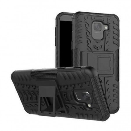 Funda rugerizada negra para Samsung Galaxy J6