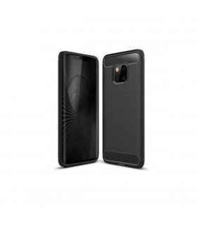 Funda silicona símil fibra de carbono Huawei Mate 20 Pro Negra
