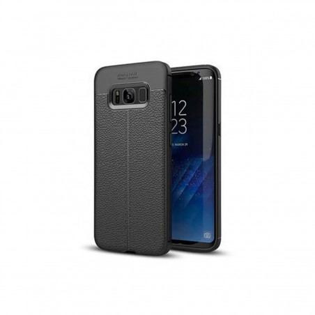 Funda para Samsung Galaxy S8 con inserciones símil piel Negro