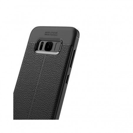 Funda para Samsung Galaxy S8 con inserciones símil piel Negro