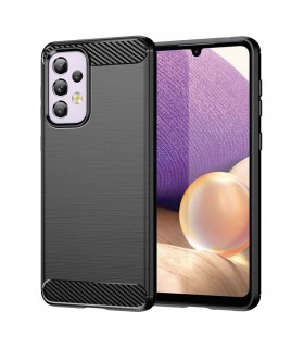 Funda Silicona Samsung Galaxy A33 5G Fibra de Carbono Negro