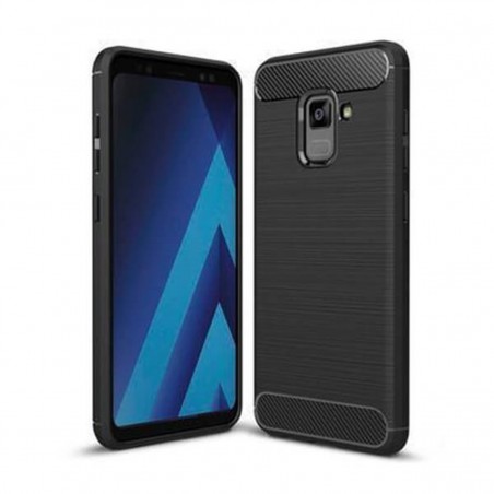 Funda silicona símil fibra de carbono Samsung Galaxy A8 (2018)