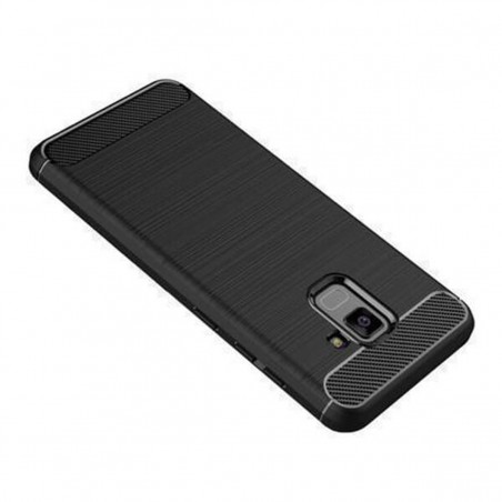 Funda silicona símil fibra de carbono Samsung Galaxy A8 (2018)