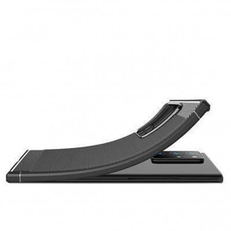 Funda Samsung Galaxy Note 20 con inserciones símil a fibra de carbono Negro