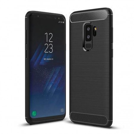 Funda silicona símil fibra de carbono Samsung Galaxy S9 Plus