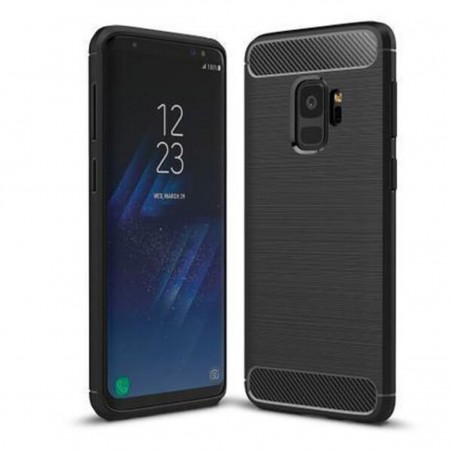 Funda silicona símil fibra de carbono Samsung Galaxy S9