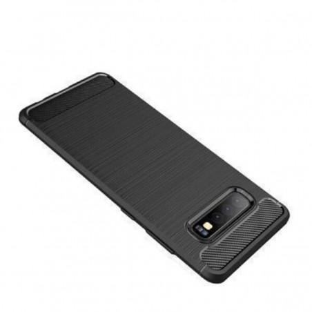 Funda de Silicona de Gel Carbono para Samsung Galaxy S10 Plus Negro