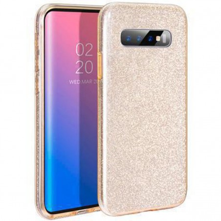 Funda Silicona gel Samsung Galaxy S10 Shine GOLD