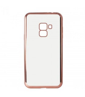 Funda Trasera Samsng Galaxy A8 (2018) Transparent Rose Gold