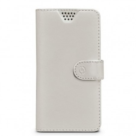 Funda Celly universal L tipo libro blanca