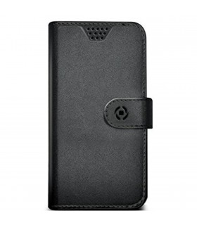 Funda Celly universal XXL tipo libro negra para móviles de 5,7"