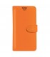 Funda Celly universal XXL tipo libro naranja para móviles de 5,7"