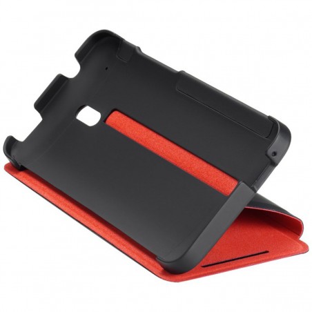 HTC HC V851 funda con soporte negro roja