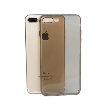 Funda de silicona para iPhone 7 negra transparente