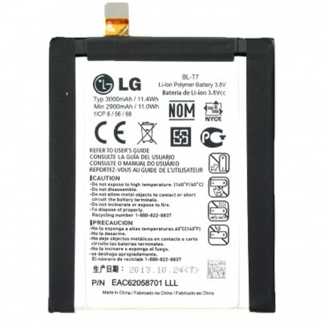 Batería original LG BL-T7 para LG G2 (D802)
