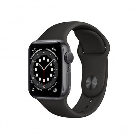 Apple Watch Series 6 (GPS + Cellular), 44mm Aluminio Gris Espacial y correa deportiva Negra